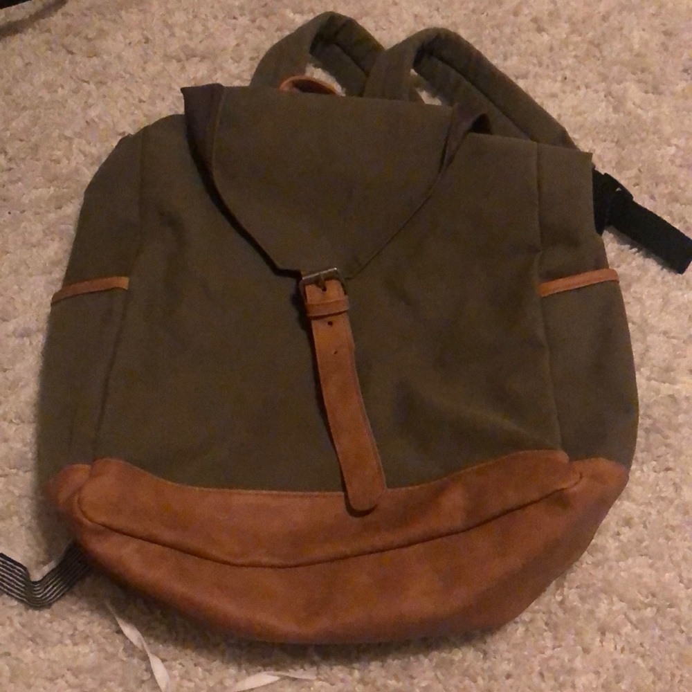 olive green backpack